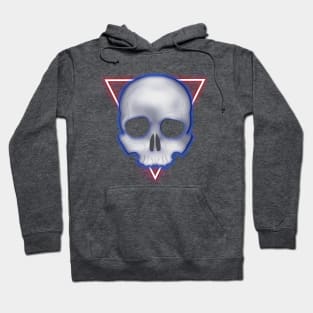 Cyberpunk Skull - Red / Blue Hoodie